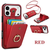 Lanyard Card Holder Phone Case For iPhone