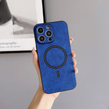 Leather Texture Magnetic Phone Case For iPhone