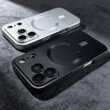 Metallic Paint Magnetic Soft Case For iPhone