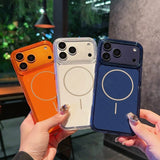 MagneticTranslucent Armor Shockproof Case For iPhone