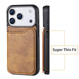 Magnetic Leather Wallet Case Card Holder Phone Case For iPhone