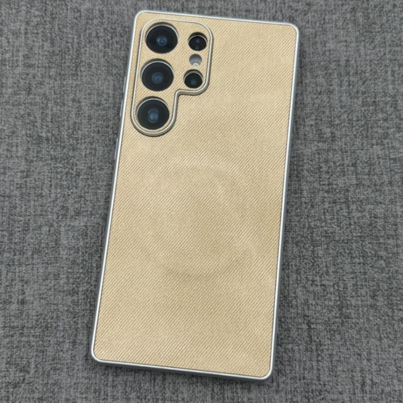 Magnetic Denim Textured Soft Phone Case For Samsung