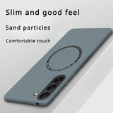 Ultra-thin Anti-fall Magnetic Rock Sand Hard Phone Case For Samsung