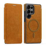 Flip Magnetic Leather Phone Case For Samsung
