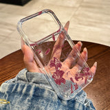 Flower-shaped Transparent Phone Case For iPhone