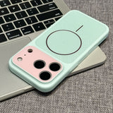 Color-blocked Breathable Magnetic Phone Case for iPhone