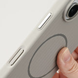 Minimalist Magnetic Phone Case with Metal Buttons For iPhone