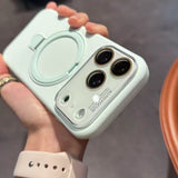 Premium Silicone Stand Magnetic Phone Case  for iPhone