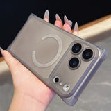 Frosted Magnetic Four-corner Shockproof Phone Case For iPhone