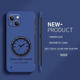 Ultra-thin Borderless Magnetic Clock Phone Case For iPhone