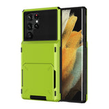 TPU+PC Flip Card Insertion Phone Case For Samsung