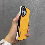 Double Color Leather Magnetic Case For iPhone