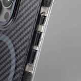 Armor Non-Slip Magnetic Carbon Fiber Pattern Case For iPhone
