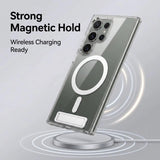 Clear Magnetic  Drop Resistant Shockproof Wireless Slim Stand Case for Samsung