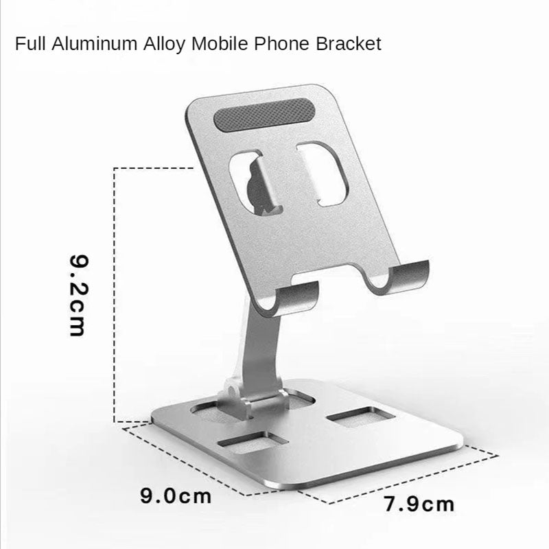 Supporto da scrivania pieghevole universale in metallo tutto in lega di alluminio per tablet per telefono cellulare 