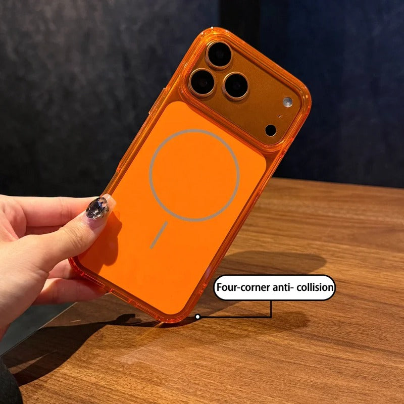 MagneticTranslucent Armor Shockproof Case For iPhone