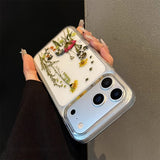 Resin-encased Real Flower Specimen Anti-drop Phone Case For iPhone