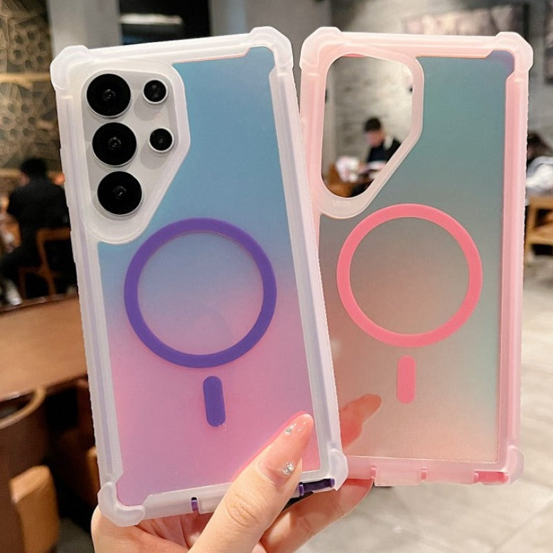 Colorful Silicone Magnetic Phone Case For Samsung