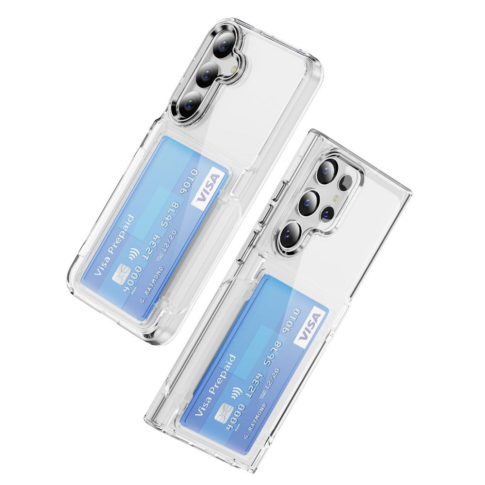 Transparent Card Holder Shockproof Simple Phone Case For Samsung