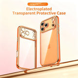 Electroplated Transparent Magnetic Phone Case For iPhone