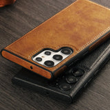 Luxury Business PU Leather Texture Phone Case For Samsung