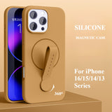 Liquid Silicone Magnetic Ring Phone Case For iPhone
