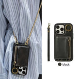 Leather Zipper Wallet with Card Slot Phone Case For iPhone