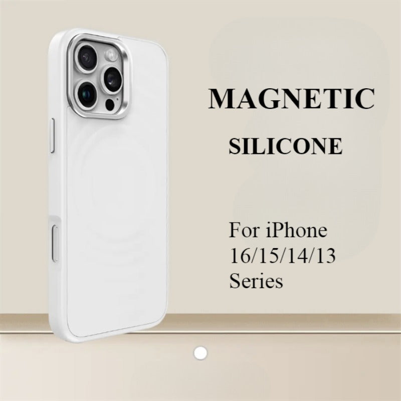 Wave Liquid Silicone Magnetic Phone Case For iPhone