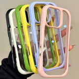 Solid Color Frame Double Layer Phone Case For iPhone