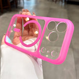 Magnetic Solid Color Transparent Phone Case For iPhone