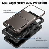 Heavy Duty Wallet Hidden Flip Slot Card Holder Case For iPhone