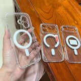 Crystal Clear Hard Magnetic Phone Case For iPhone