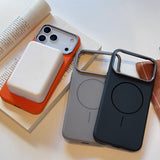 Metal Lens Frame Magnetic Phone Case For iPhone