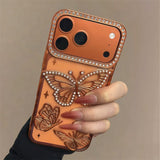 Rhinestone Butterfly Phone Case For iPhone