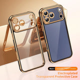 Electroplated Transparent Magnetic Phone Case For iPhone