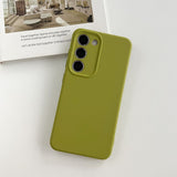 Solid Color Liquid Silicone Soft Phone Case For Samsung