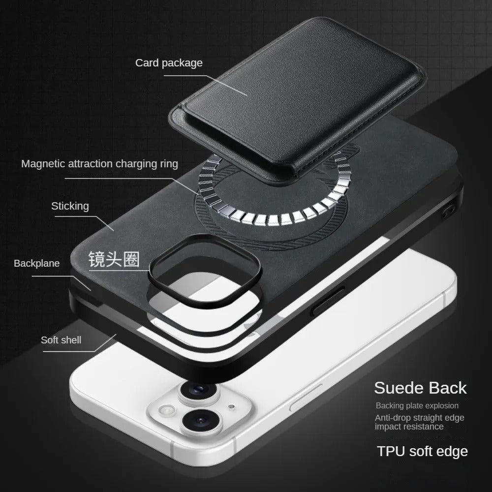 Magnetic Attraction Wallet Phone Case For iPhone