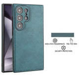 Exclusive Luxury Retro PU Leather Protective Case, Shockproof Soft Bezel, Ultra-thin Back Cover for Samsung