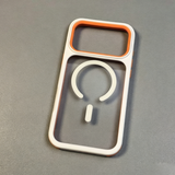 Two-in-one Color-blocked Drop-proof Acrylic Magnetic Phone Case For iPhone