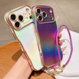 Gradient Lanyard Phone Case For iPhone