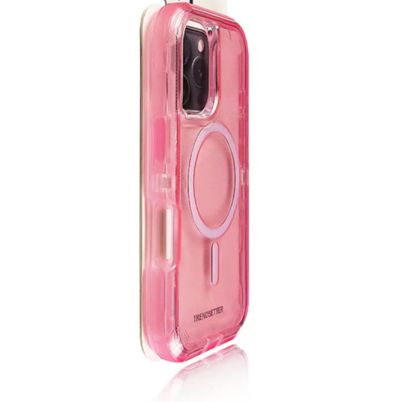 Transparent Blue Magnetic Three-in-one Anti-fall Phone Case For iPhone