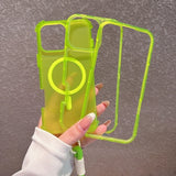 Frosted Magnetic Phone Case with Hand Strap For iPhone