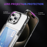 Transparent Card Holder Shockproof Simple Phone Case For iPhone