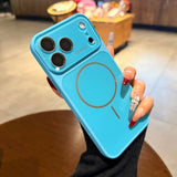 Frosted Large Window Magnetic Phone Case For iPhone
