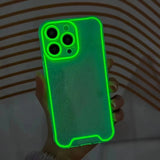 Transparent Night Light Neon Luminous Soft Phone Case For iPhone