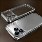Luxury Plating Matte Hard Phone Case for iPhone 18 17 Air 16 15 14 13 ProMax Camera Lens Film Protector Frosted Shockproof Cover