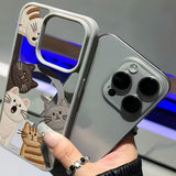 Cat-shaped Magnetic Phone Case For iPhone