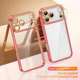 Electroplated Transparent Magnetic Phone Case For iPhone