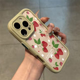 Heart-shaped Strawberry Phone Case For iPhone