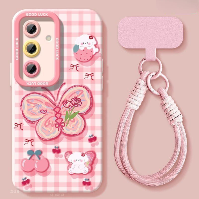 Lattice Butterfly Silicone Phone Case For Samsung